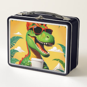 T-Rex Dinosaur Funny Metal Lunch Box