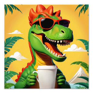 T-Rex Dinosaur Funny Photo Print