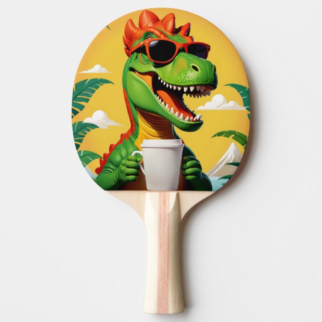 T-Rex Dinosaur Funny  Ping Pong Paddle (Front)