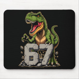 T-rex Dinosaur Funny Six Seven Meme Cool Tyrannosa Mouse Mat