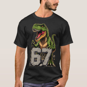 T-rex Dinosaur Funny Six Seven Meme Cool Tyrannosa T-Shirt