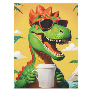 T-Rex Dinosaur Funny Tablecloth