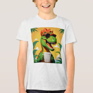 T-Rex Dinosaur Funny  Tri-Blend Shirt