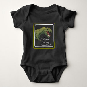 T-Rex Dinosaur Hanukkah Unisex Baby Outfit Bodysuit
