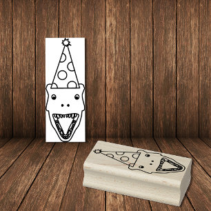 T-Rex Dinosaur Head Birthday Party Rubber Stamp