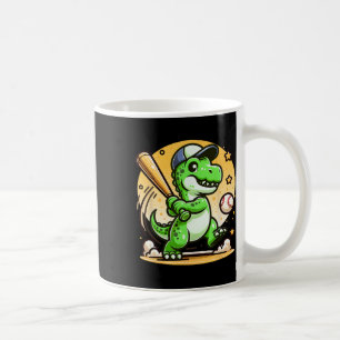 T-rex Dinosaur Hitting Sell Softll Player Boys Gir Coffee Mug