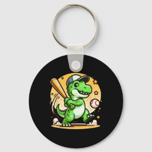T-rex Dinosaur Hitting Sell Softll Player Boys Gir Key Ring