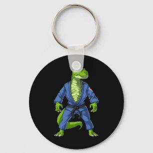 T-rex Dinosaur Jiu-jitsu Judo Ninja Martial Arts K Key Ring