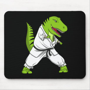 T-rex Dinosaur Karate Kickboxing Martial Arts Jiu- Mouse Mat
