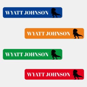 T-REX Dinosaur Kids Name Label