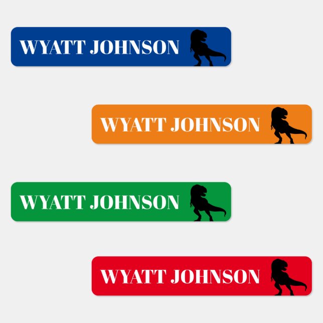 T-REX Dinosaur Kids Name Label (Group)