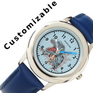 T-Rex Dinosaur Kids' Personalised Watch for Boys