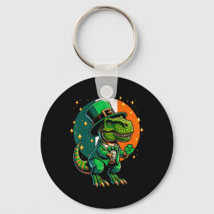 T-rex Dinosaur Leprechaun Irish St Patricks Day Ir Key Ring