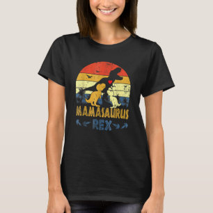 T Rex Dinosaur Mamasaurus Pajama Dino Twin Mum T-Shirt