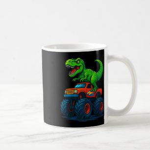 T-rex Dinosaur Monster Truck Boys Birthday School Coffee Mug