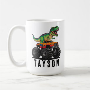 T-Rex Dinosaur Monster Truck Coffee Mug