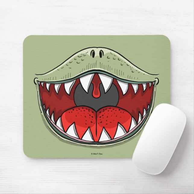 T-rex Dinosaur Mouth Kids Cartoon Mouse Mat (With Mouse)