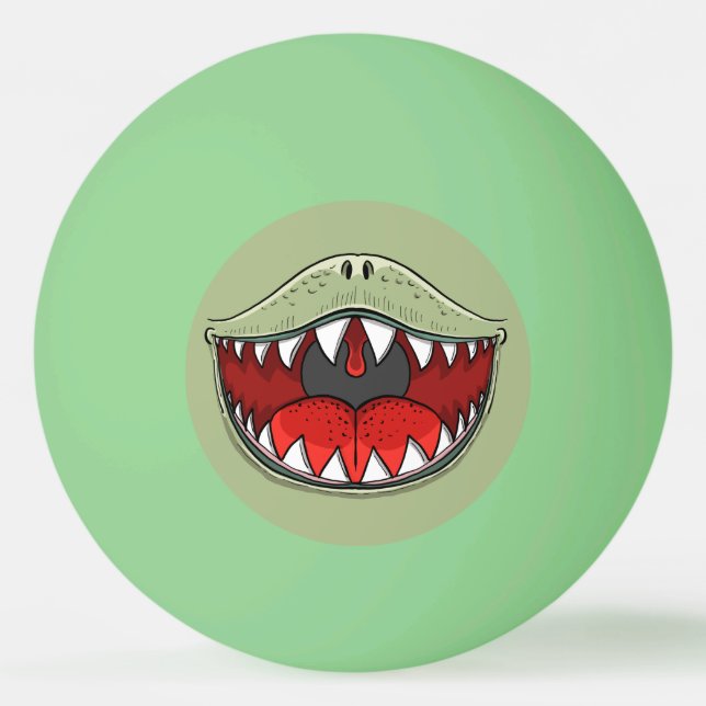 T-rex Dinosaur Mouth Kids Cartoon Ping Pong Ball (Front)