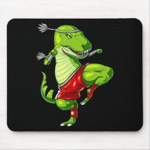 T-rex Dinosaur Muay Thai Boxing Karate Martial Art Mouse Mat