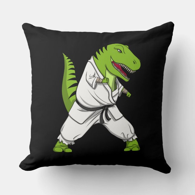 T-Rex Dinosaur Ninja Martial Arts Karate Cushion (Front)