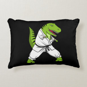 T-Rex Dinosaur Ninja Martial Arts Karate Decorative Cushion
