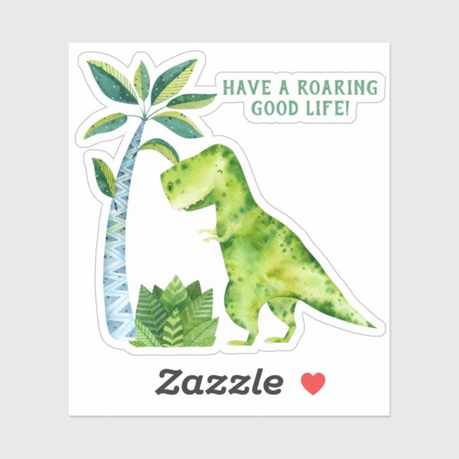 *~* T-Rex Dinosaur Palm Tree Roaring Good Life (Sheet)
