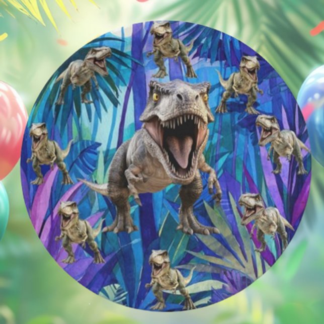 T Rex Dinosaur Party Paper Plate (Fun T Rex Dinosaur Party Paper Plates for Epic Celebrations!)