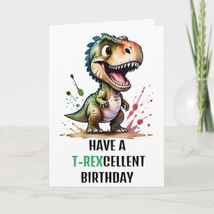 T.Rex Dinosaur Personalised Birthday Card