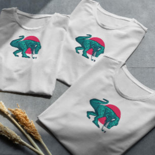 T Rex Dinosaur Playing Golf T-Shirt