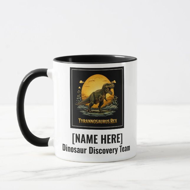 T=Rex Dinosaur Prehistoric Moon Mug (Left)