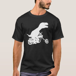 T Rex Dinosaur Riding A Chopper Motorcycle For Sho T-Shirt