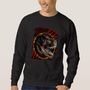 T rex Dinosaur Roaring Prehistoric Tyrannosaurus R Sweatshirt