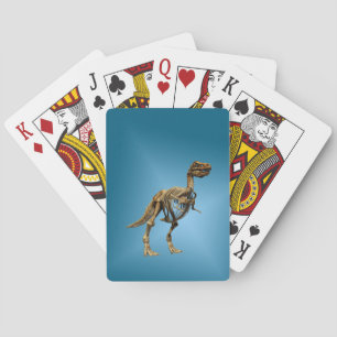 T. Rex dinosaur skeleton Playing Cards