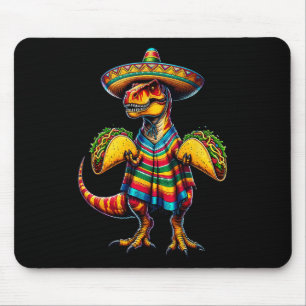 T-rex Dinosaur Taco Lover Cinco De Mayo Sombrero P Mouse Mat