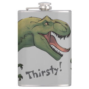 T-Rex Dinosaur Thirsty! Pocket Hip Flask