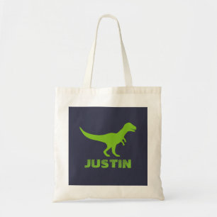 T Rex dinosaur tote bag personalised for kids