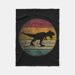 T Rex Dinosaur - Vintage Love Women Kids Men Retro Fleece Blanket