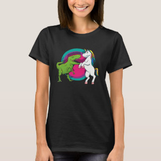 T Rex Dinosaur VS Unicorn Animal T-Shirt