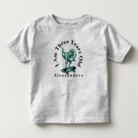 T Rex Dinosaur w/ name, I am 3 years old