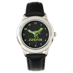 T rex dinosaur watch personalised with kids name