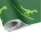 T-rex dinosaur wrapping paper and custom kids name