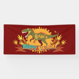 t-rex Dinosaurs kid's Birthday Banner