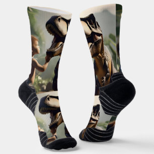 T-rex Dinosaurs Love A Pat, Socks