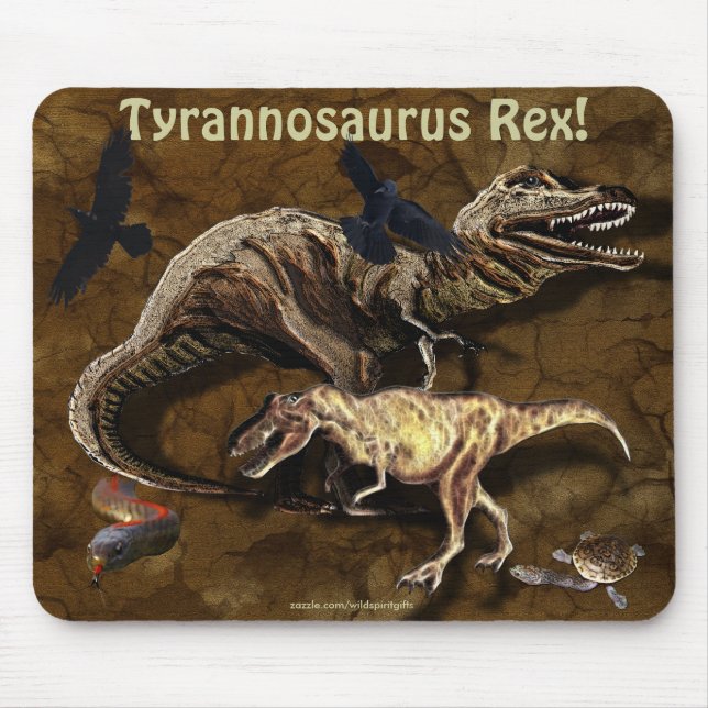 T-Rex Dinosaurs & Wildlife Mousepad (Front)
