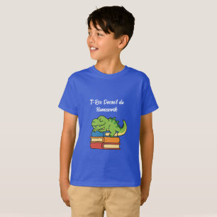 T-Rex Doesn’t Do Homework – Funny Dinosaur Back-to T-Shirt