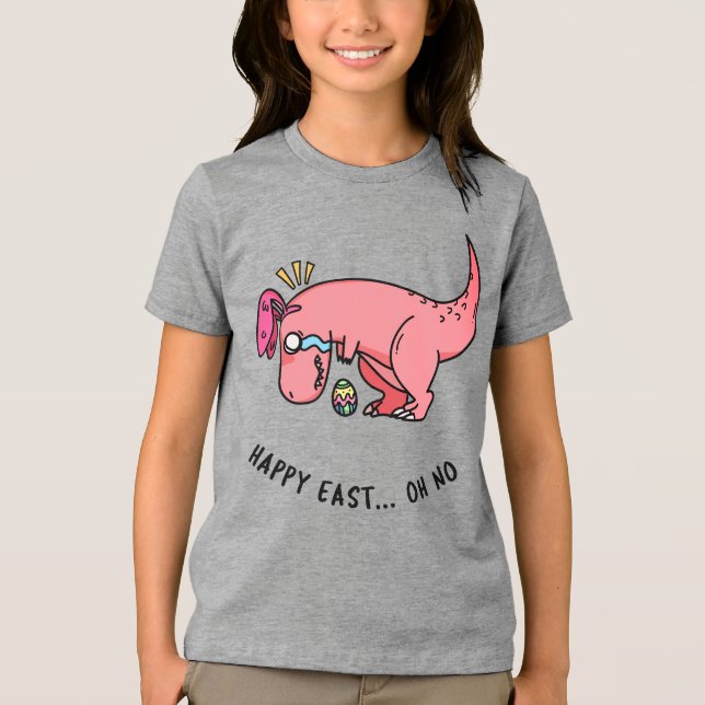 T-Rex Easter Struggle Kids Shirt (Front)