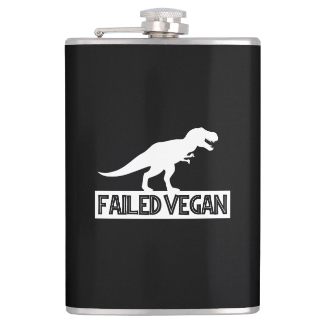 T-Rex Failed Vegan Hip Flask (Front)