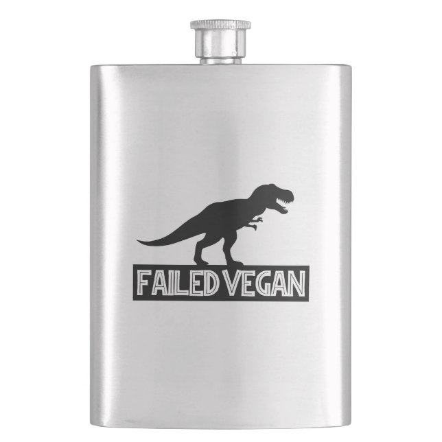 T-Rex Failed Vegan Hip Flask (Front)