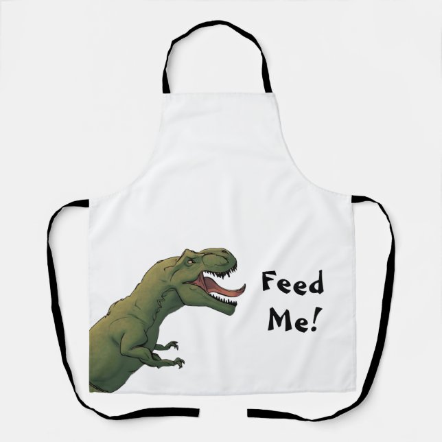 T-Rex Feed Me! Dinosaur Tyrannosaurus  Apron (Front)