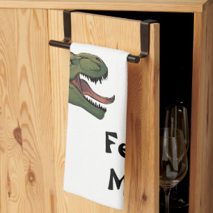 T-Rex Feed Me! Dinosaur Tyrannosaurus  Tea Towel